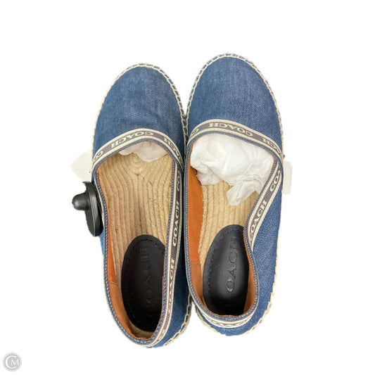 Shoes Designer By Coach In Blue Denim, Size: 8.5