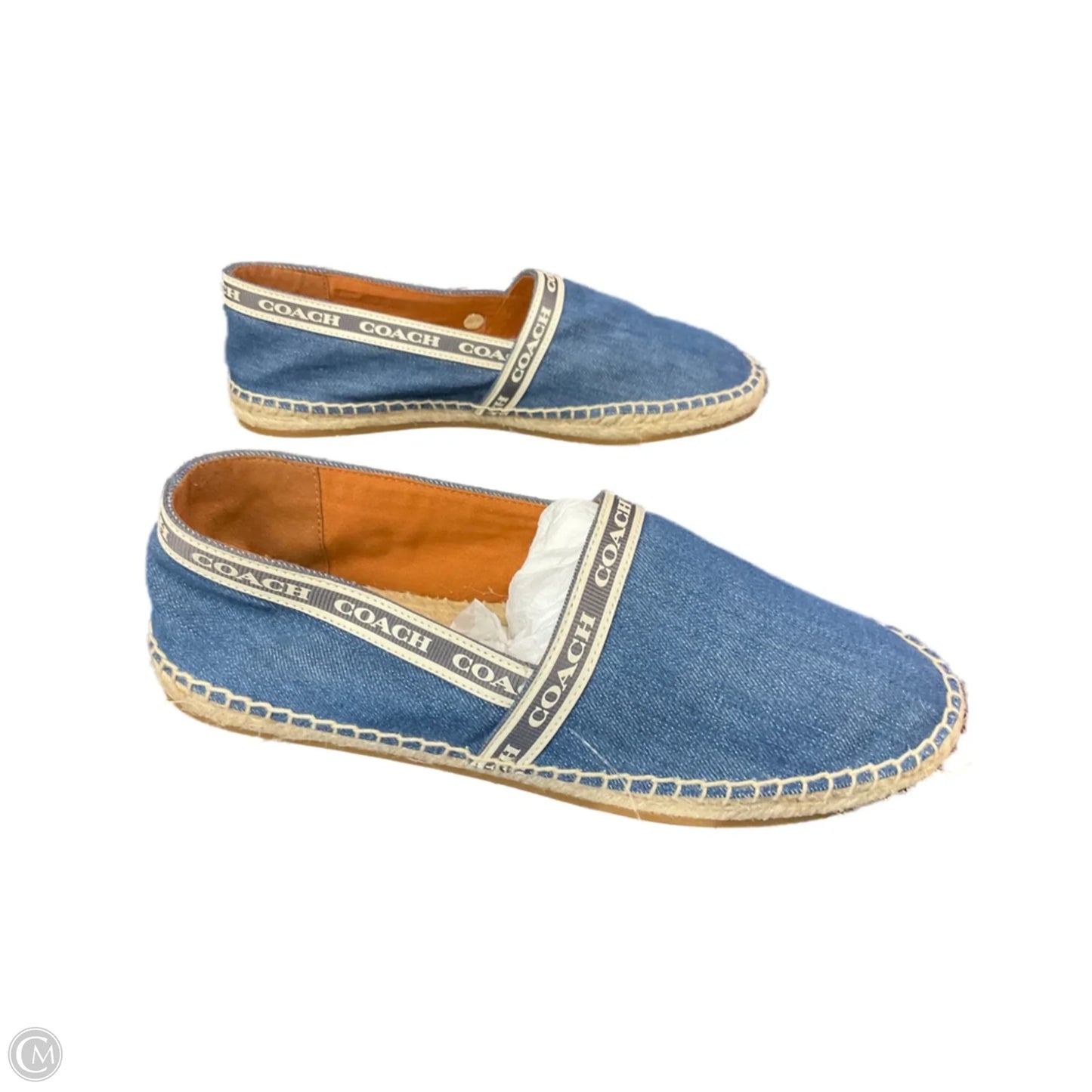 Shoes Designer By Coach In Blue Denim, Size: 8.5