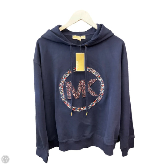 Sweatshirt Hoodie By Michael By Michael Kors In Navy, Size: Xl