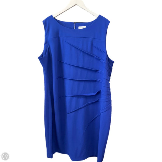 Dress Casual Short By Calvin Klein In Blue, Size: 3x