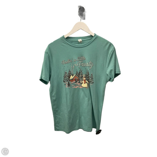 Top Short Sleeve Basic By Clothes Mentor In Green, Size: M