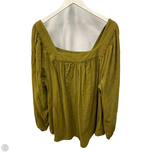 Top Long Sleeve By Sonoma In Green, Size: 3x