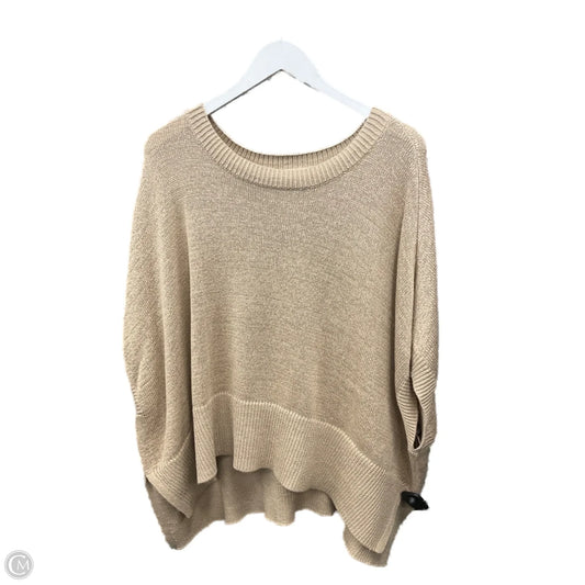 Sweater Short Sleeve By Chicos In Tan, Size: M