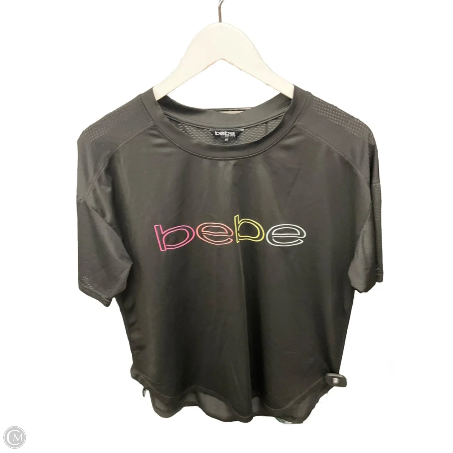 Athletic Top Short Sleeve By Bebe Sport In Black, Size: M