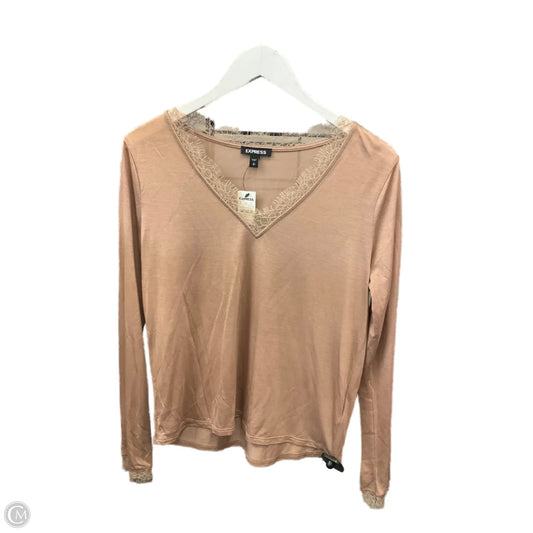 Top Long Sleeve By Express In Brown, Size: S