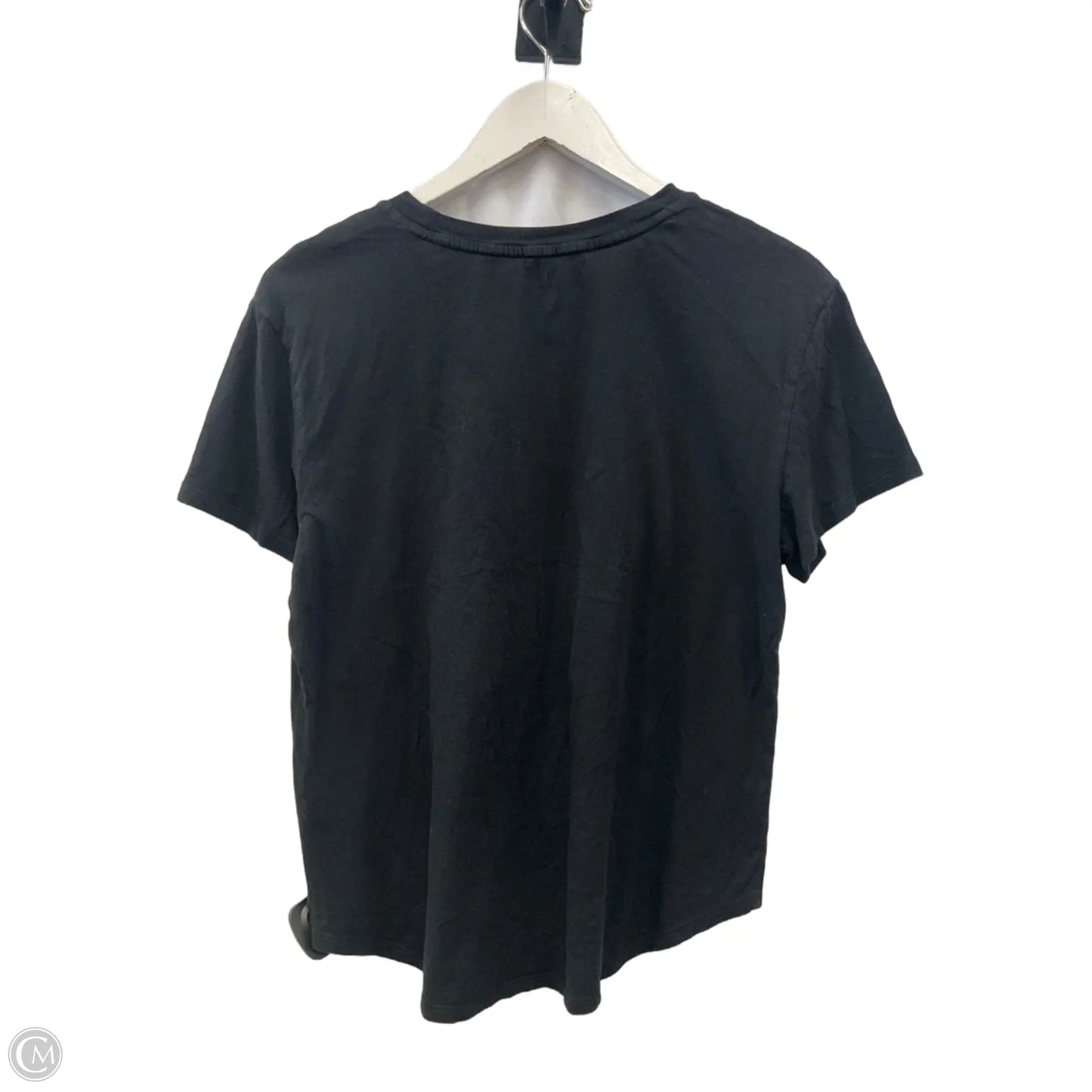 Athletic Top Short Sleeve By Reebok In Black, Size: M