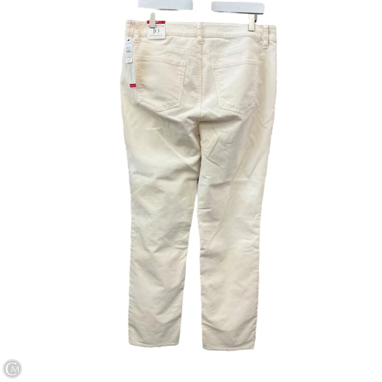 Pants Corduroy By Talbots In Cream, Size: 10