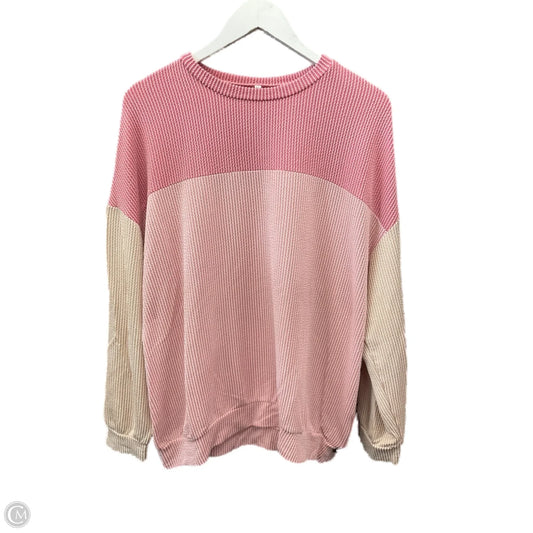 Top Long Sleeve By Clothes Mentor In Pink, Size: Xl