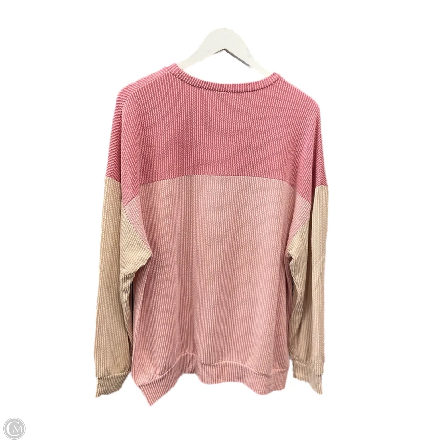 Top Long Sleeve By Clothes Mentor In Pink, Size: Xl