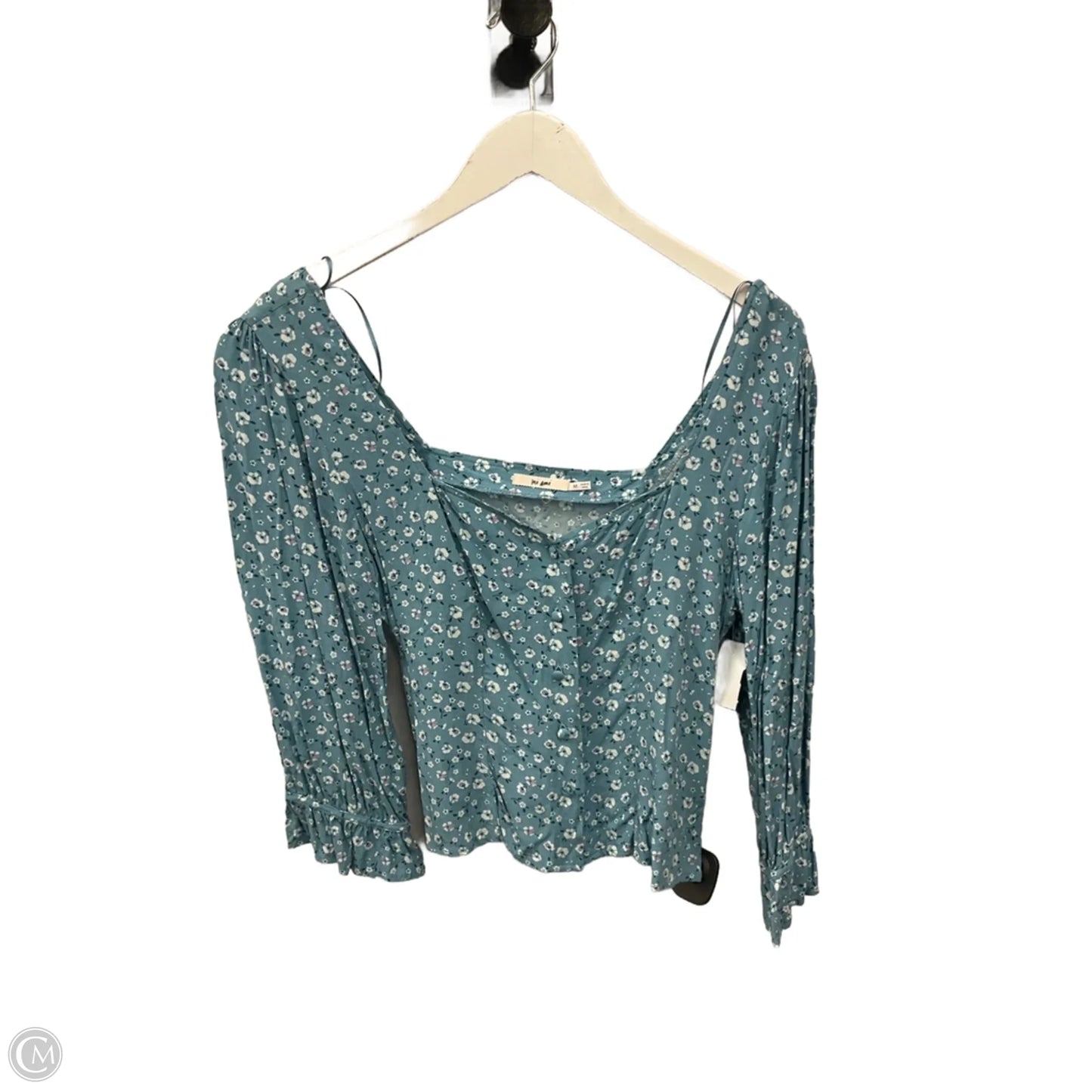 Top 3/4 Sleeve By Mi Ami In Blue, Size: M