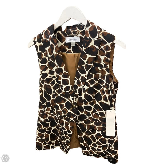Skirt Set 2pc By Calvin Klein In Animal Print, Size: 2