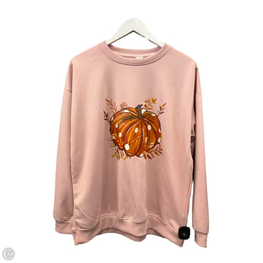 Sweatshirt Crewneck By Clothes Mentor In Pink, Size: L