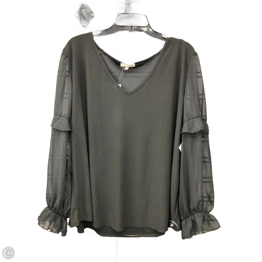 Top Long Sleeve By Maurices In Black, Size: 2x
