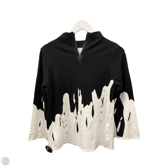 Sweater By Chicos In Black & White, Size: S