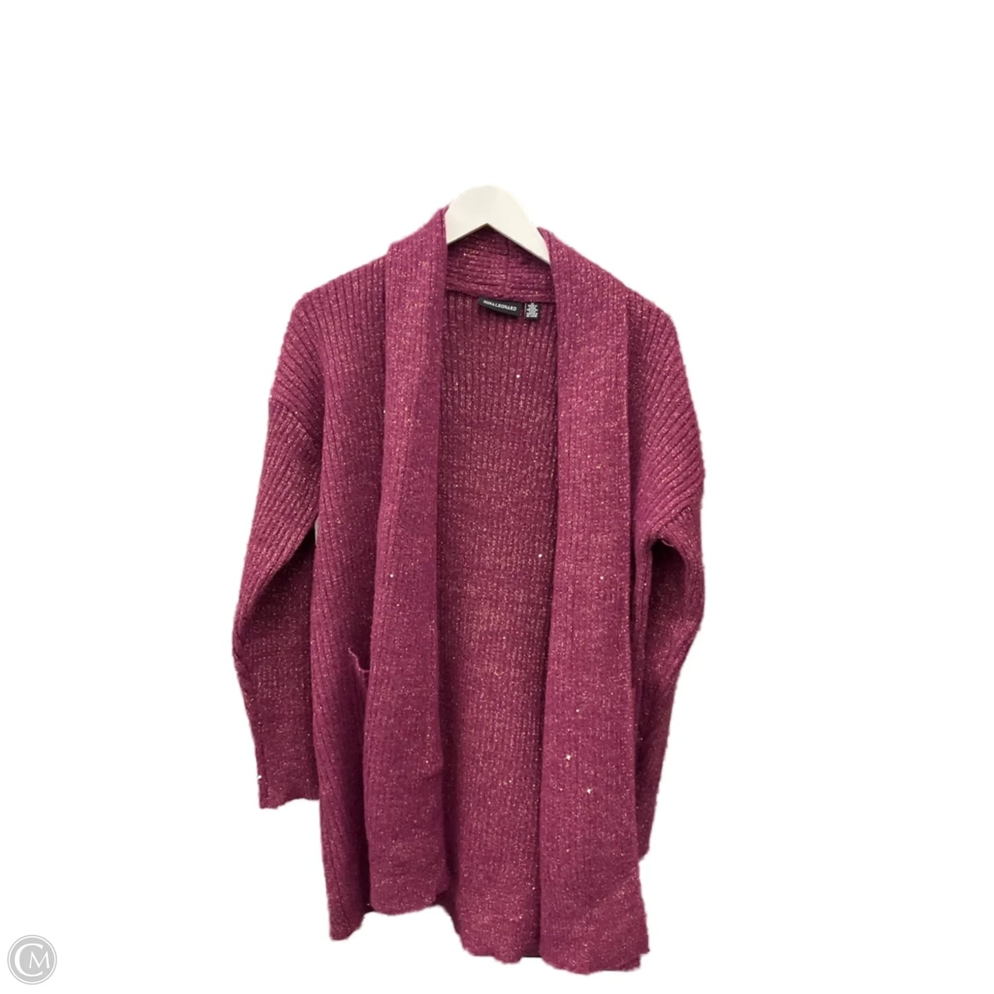 Sweater Cardigan By Clothes Mentor In Purple, Size: M
