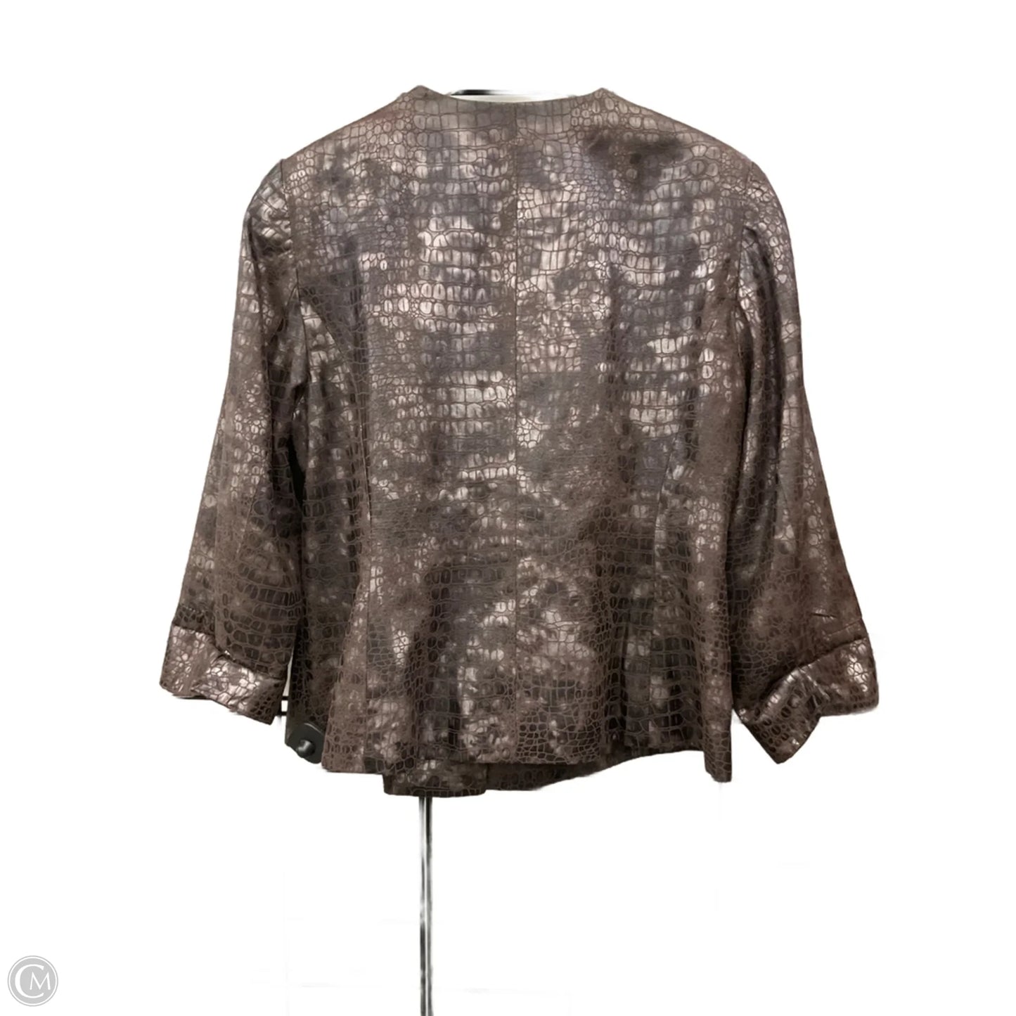 Blazer By Clothes Mentor In Brown, Size: L