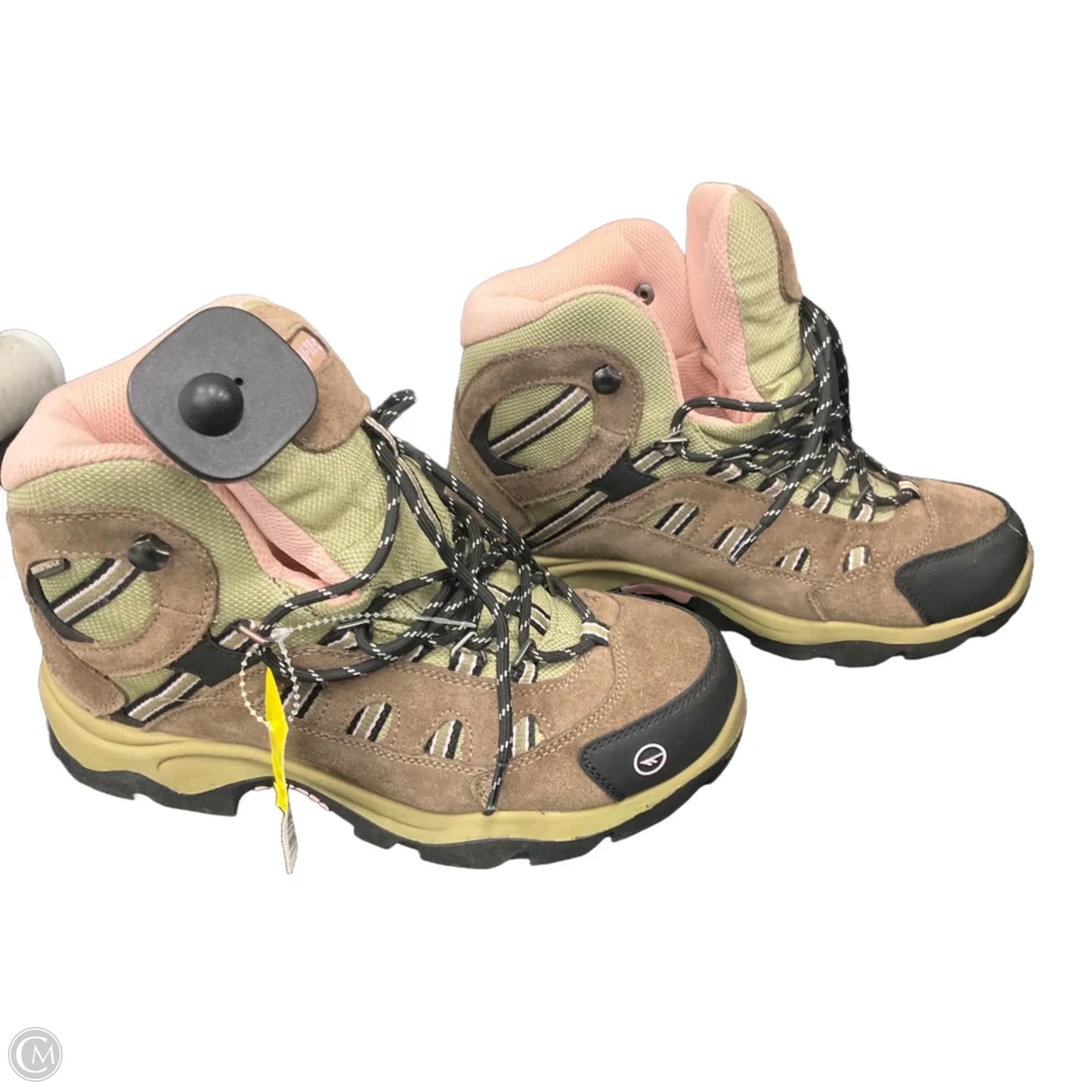 Boots Hiking By Clothes Mentor In Green & Tan, Size: 8