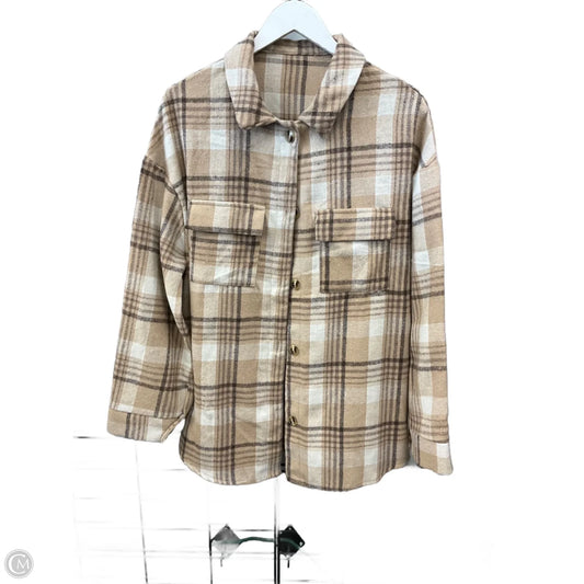 Top Long Sleeve By Clothes Mentor In Tan, Size: L