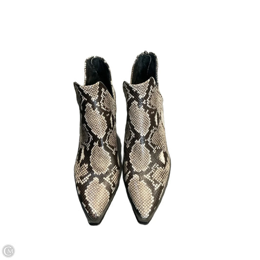 Boots Ankle Heels By Vince Camuto In Animal Print, Size: 8