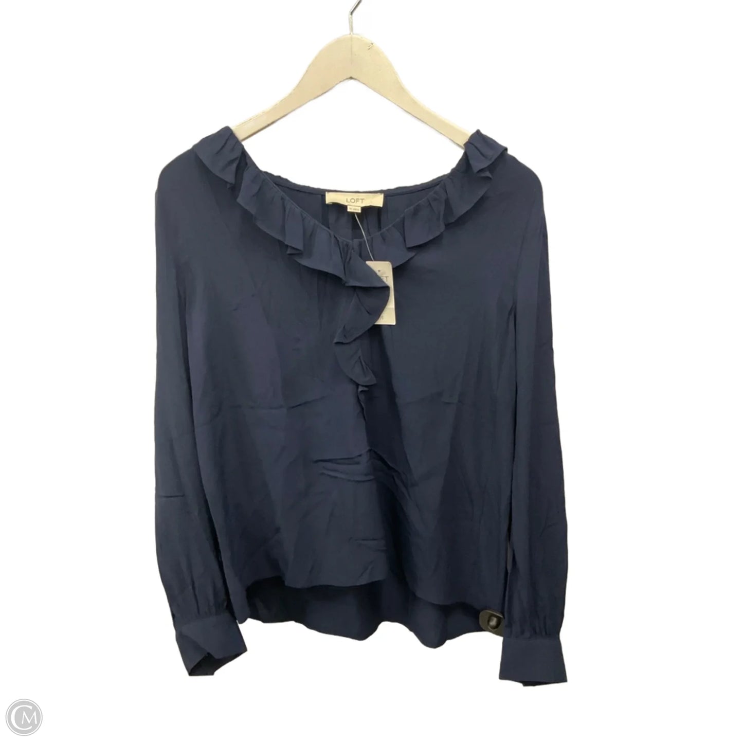 Top Long Sleeve By Loft In Navy, Size: M