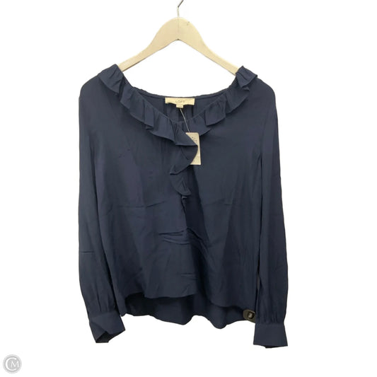 Top Long Sleeve By Loft In Navy, Size: M