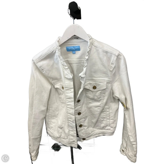 Jacket Denim By Draper James In White Denim, Size: L