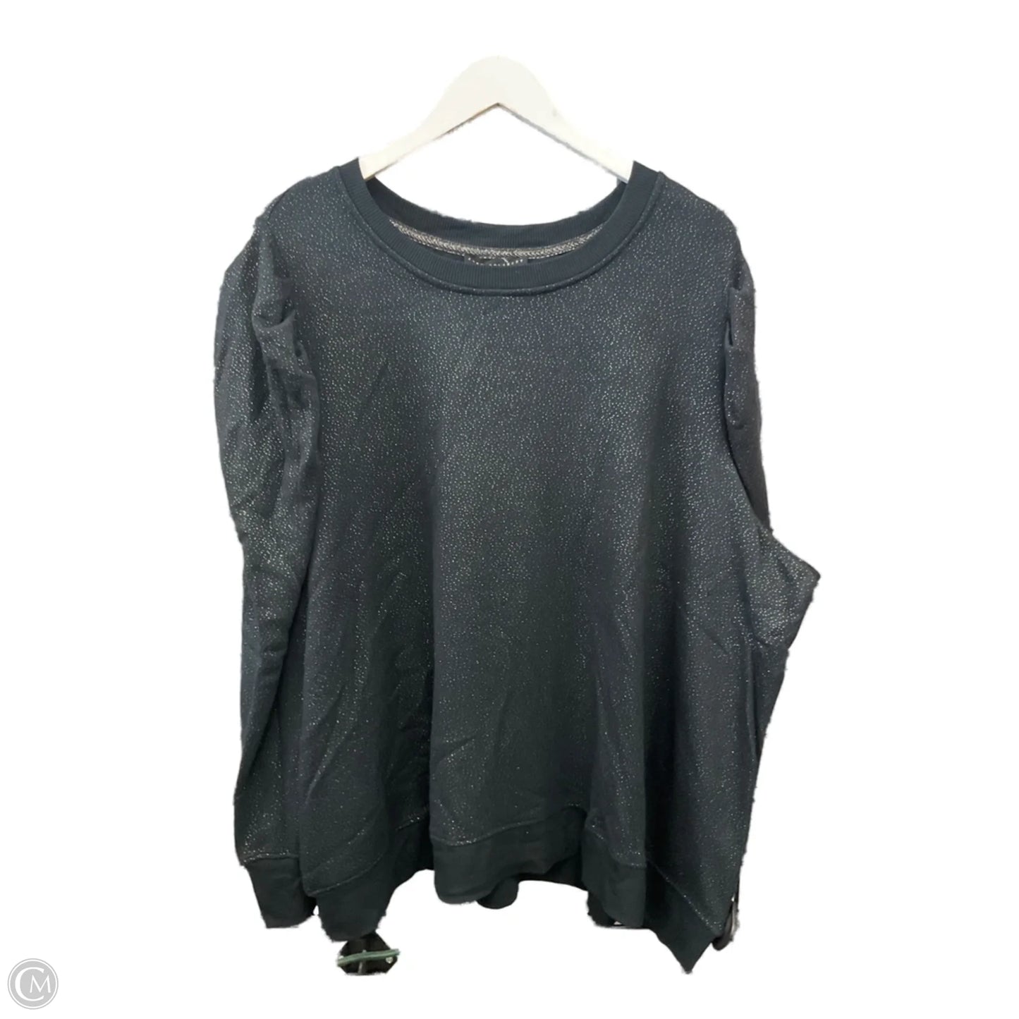 Top Long Sleeve By Jane And Delancey In Black & Silver, Size: 3x