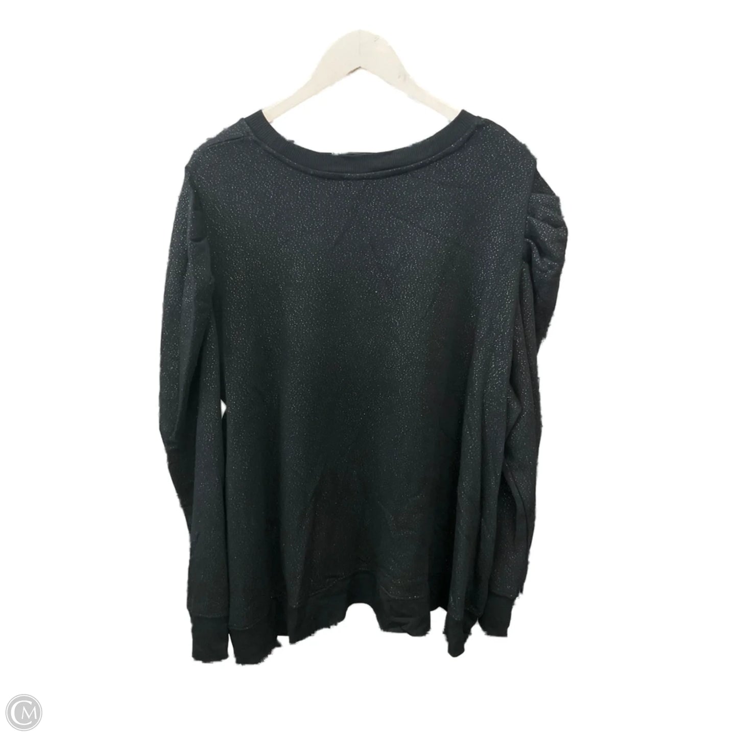 Top Long Sleeve By Jane And Delancey In Black & Silver, Size: 3x