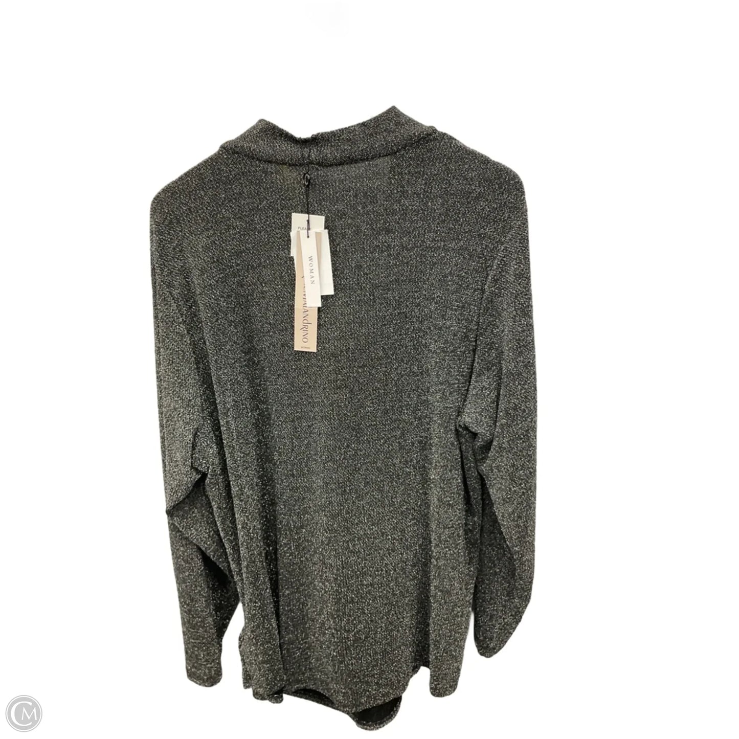 Top Long Sleeve By Catherine Malandrino In Black & Silver, Size: 3x