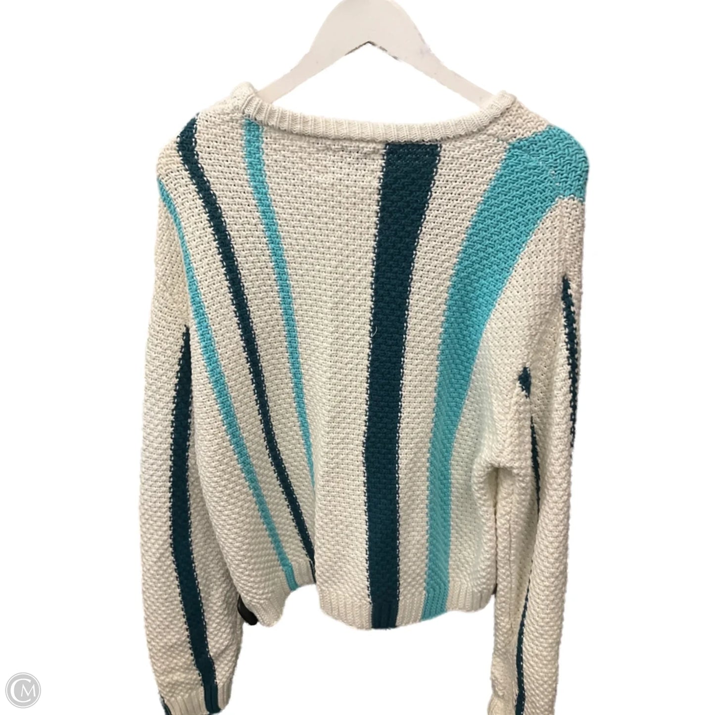 Sweater By Clothes Mentor In Green & White, Size: Xxl