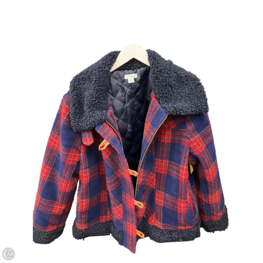 Coat Faux Fur & Sherpa By Sundance In Blue & Red, Size: Xxl