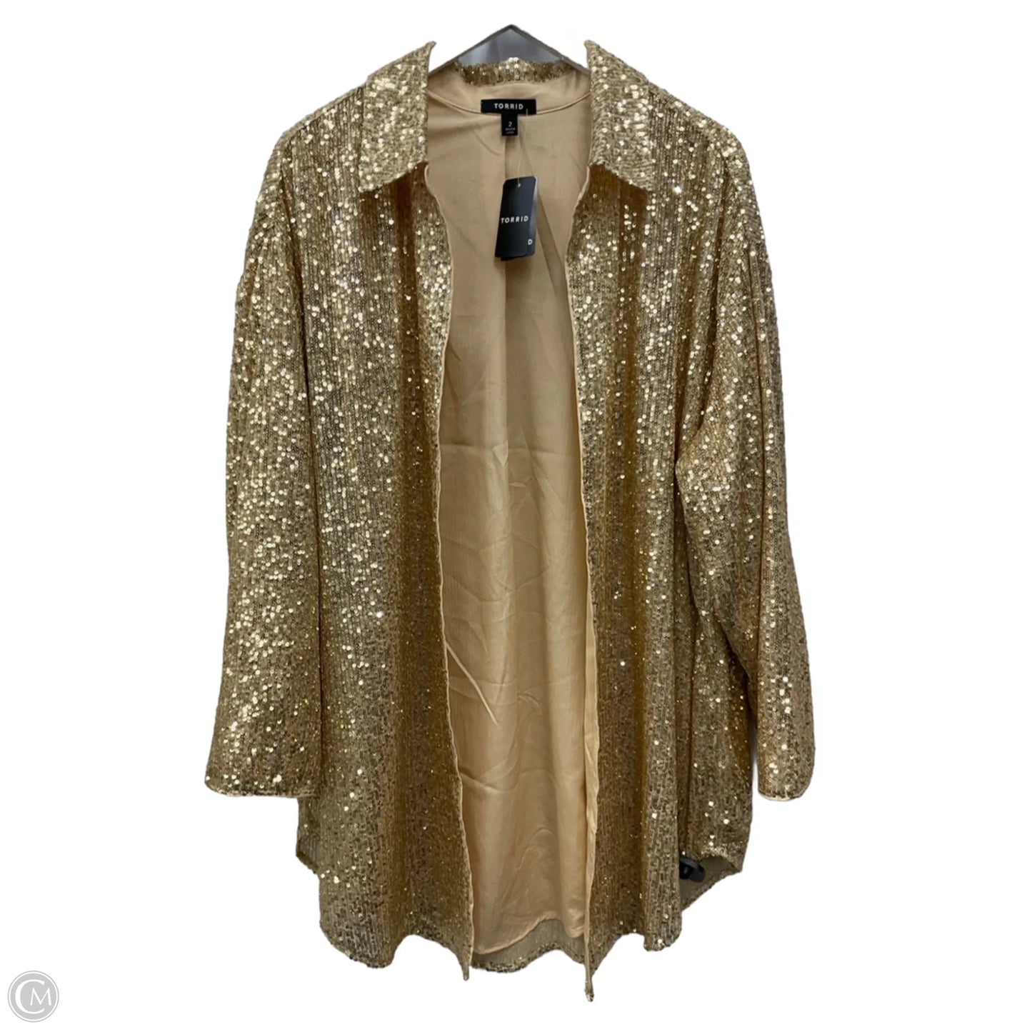 Top Long Sleeve By Torrid In Gold, Size: 2x