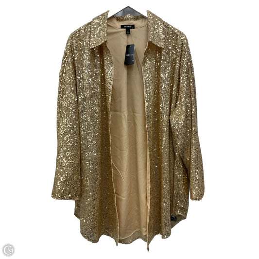 Top Long Sleeve By Torrid In Gold, Size: 2x