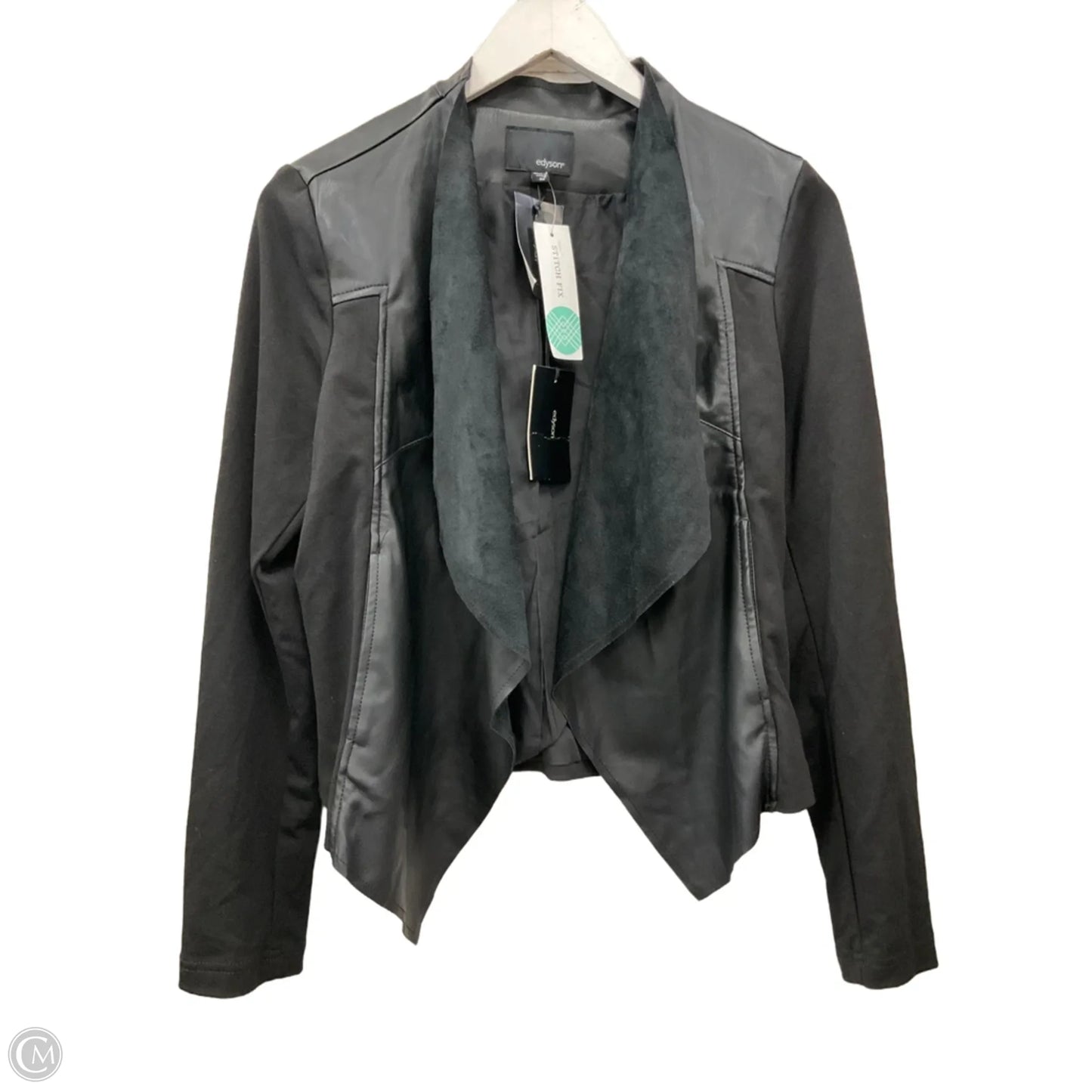 Jacket Moto By Clothes Mentor In Black, Size: M