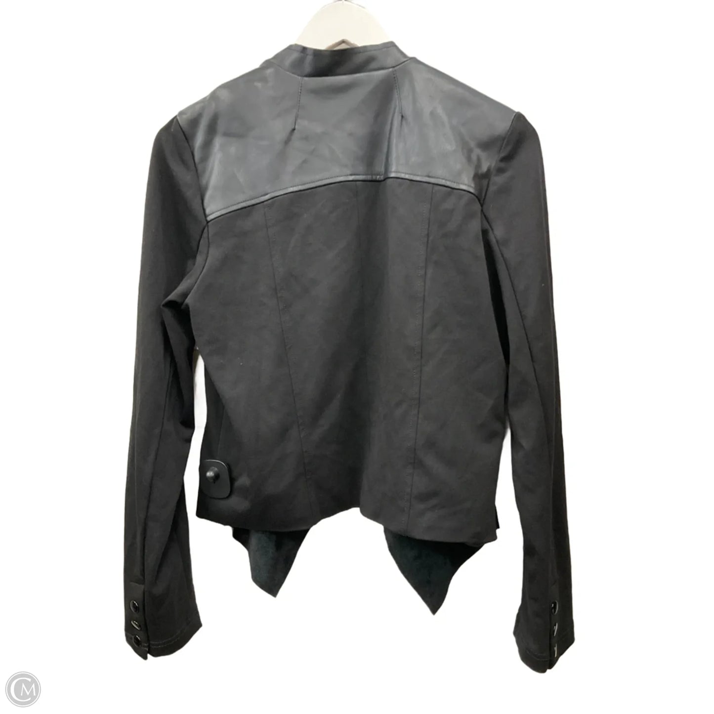 Jacket Moto By Clothes Mentor In Black, Size: M