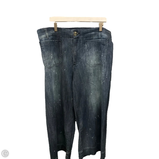 Jeans Wide Leg By Anthropologie In Blue Denim, Size: 18