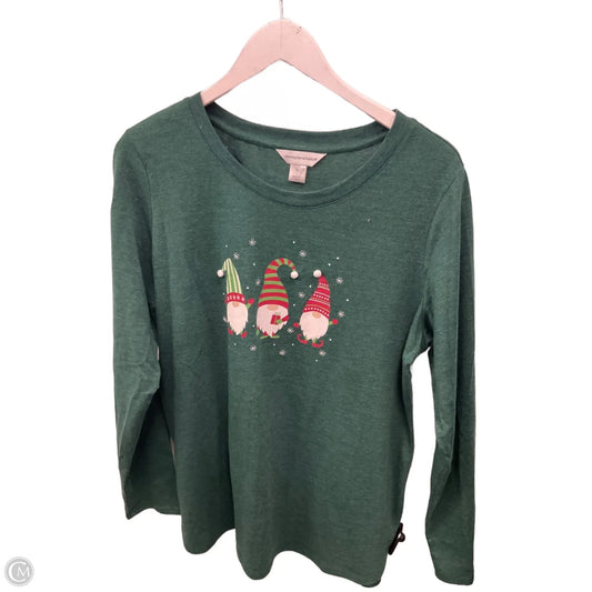 Top Long Sleeve By Christopher And Banks In Green, Size: Xl