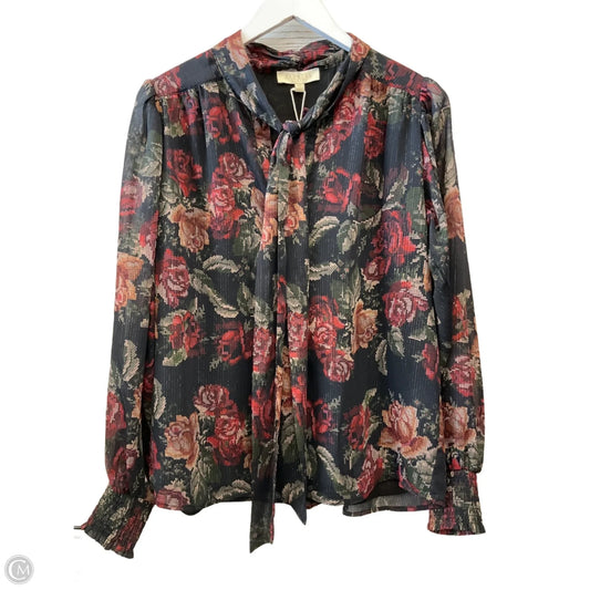 Top Long Sleeve By Clothes Mentor In Black & Red, Size: M