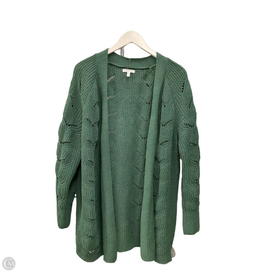 Sweater Cardigan By Maurices In Green, Size: 1x