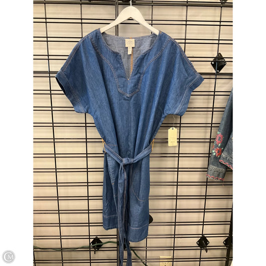 Dress Casual Short By St Johns Bay In Blue Denim, Size: Xxl