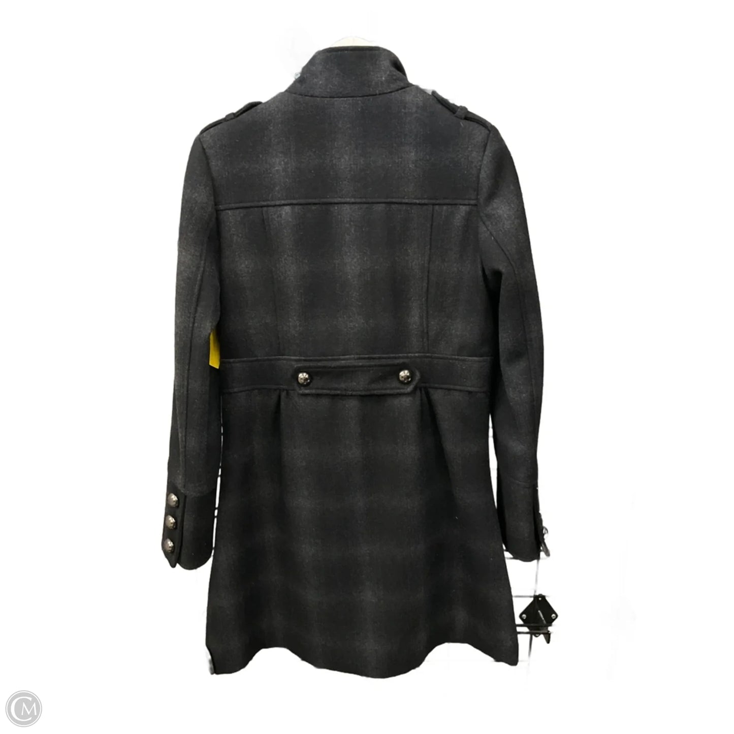 Coat Wool By Colebrook In Black & Grey, Size: M