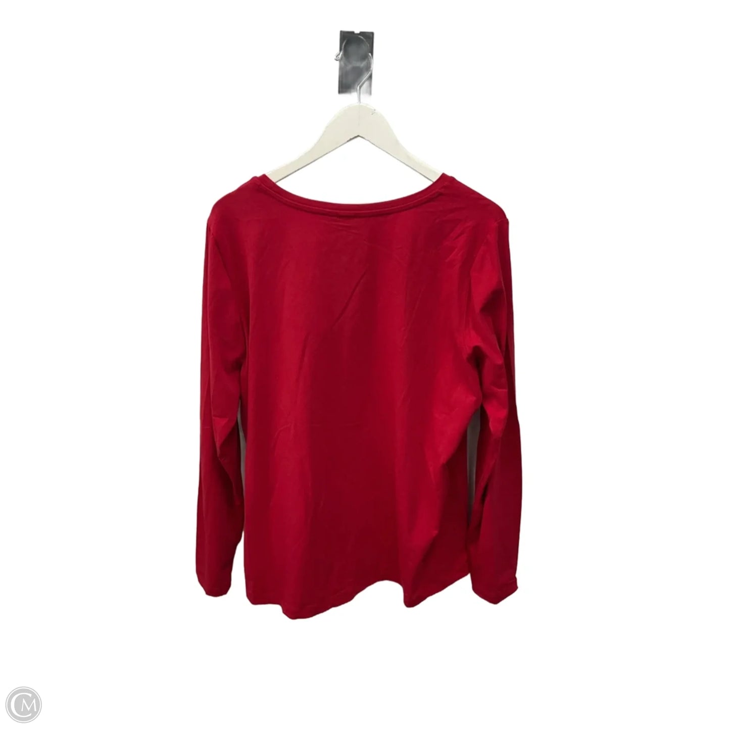 Top Long Sleeve By Christopher And Banks In Red, Size: Xl