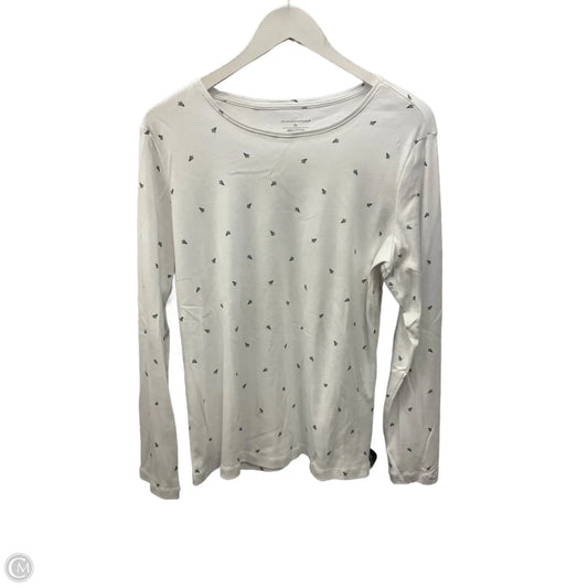 Top Long Sleeve By Christopher And Banks In White, Size: Xl
