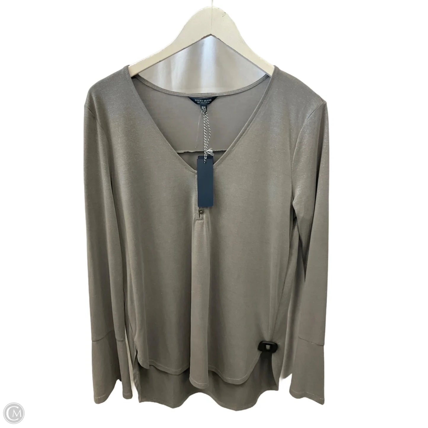 Top Long Sleeve By Lucky Brand In Grey, Size: M