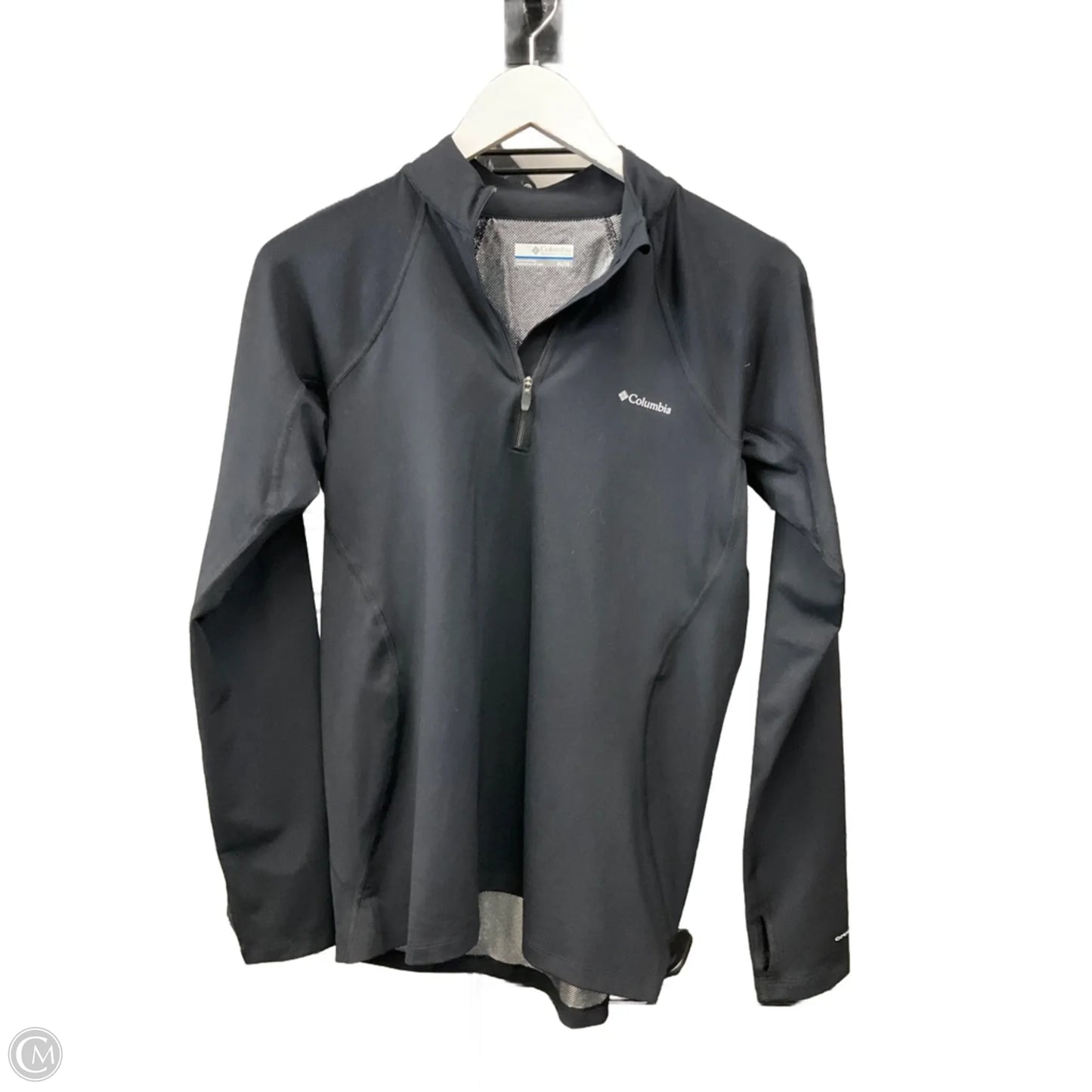 Athletic Top Long Sleeve Collar By Columbia In Black, Size: Xl