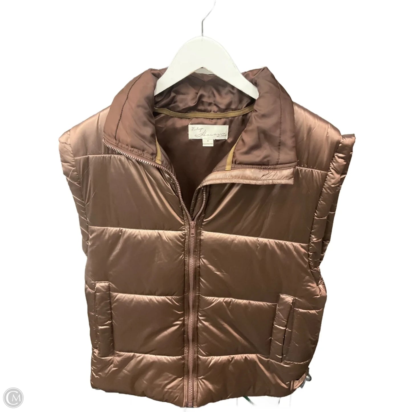 Vest Puffer & Quilted By Vintage Havana In Bronze, Size: S