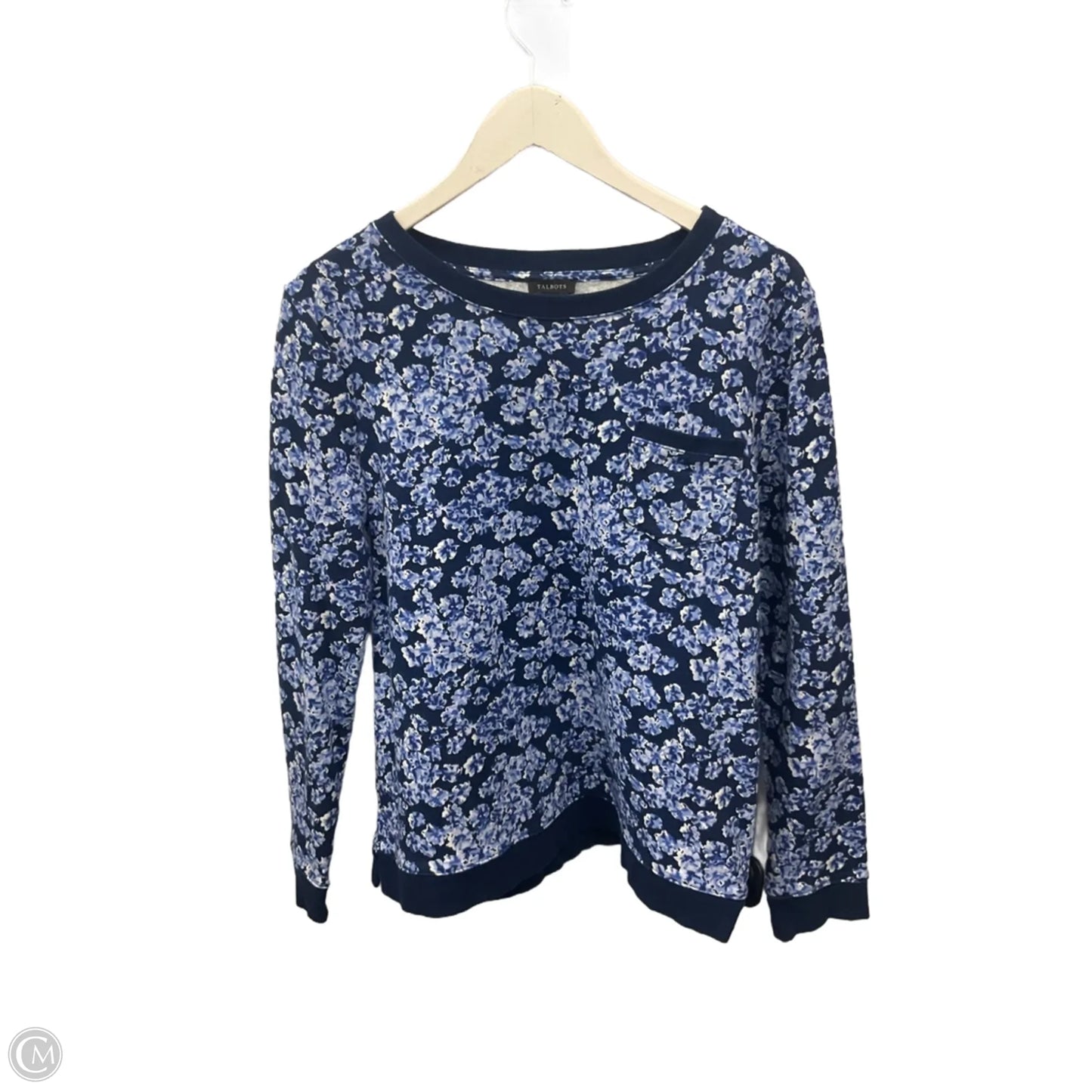 Top Long Sleeve By Talbots In Blue, Size: M