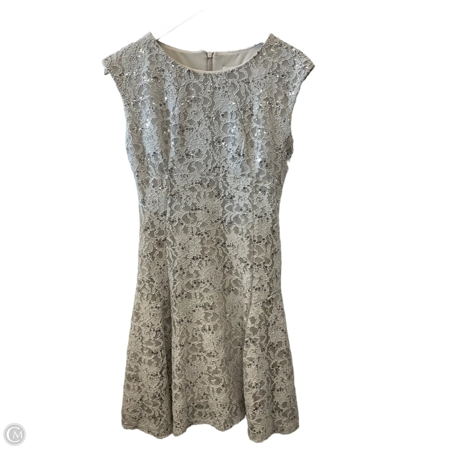 Dress Party Short By Clothes Mentor In Silver, Size: S