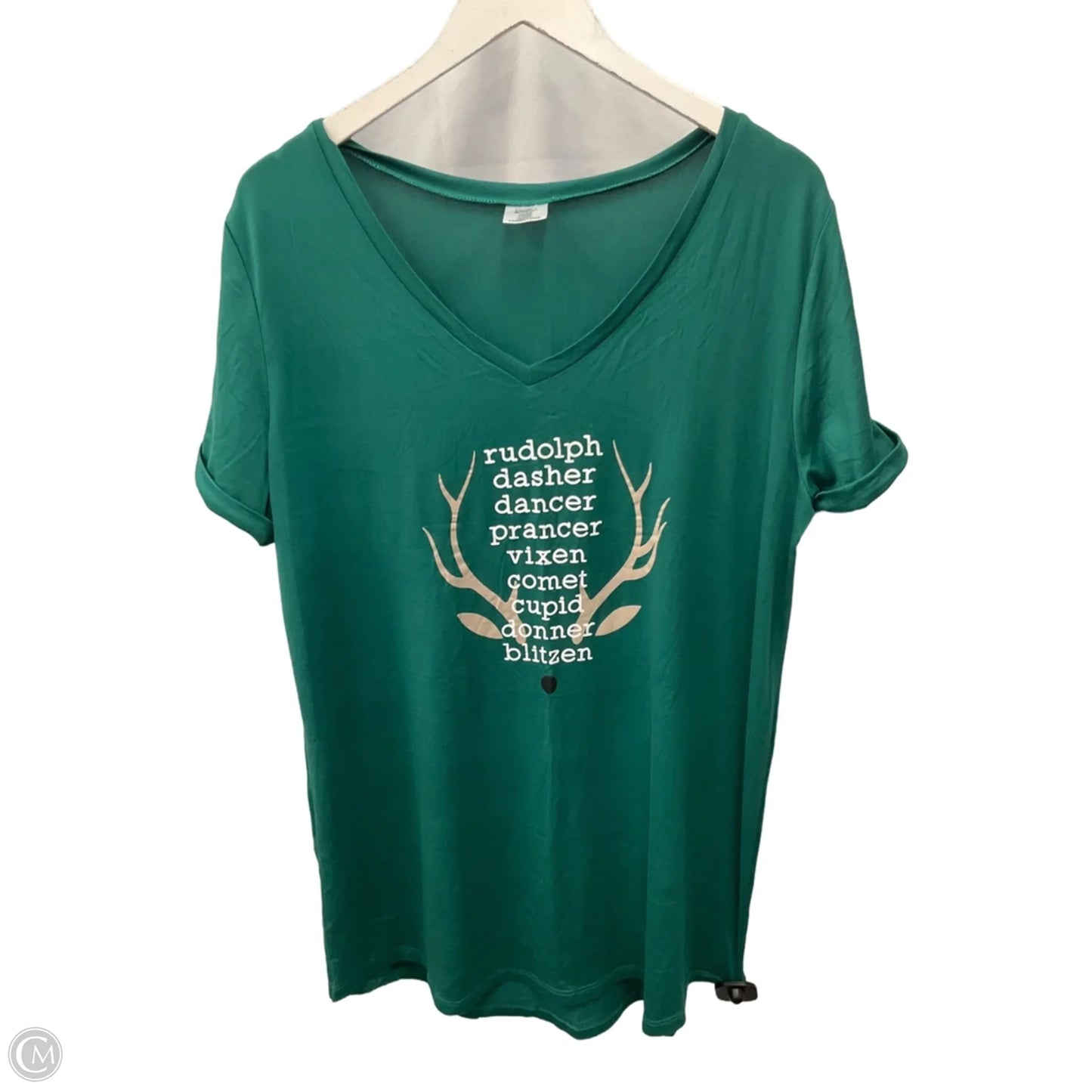 Top Short Sleeve By Clothes Mentor In Green, Size: Xl
