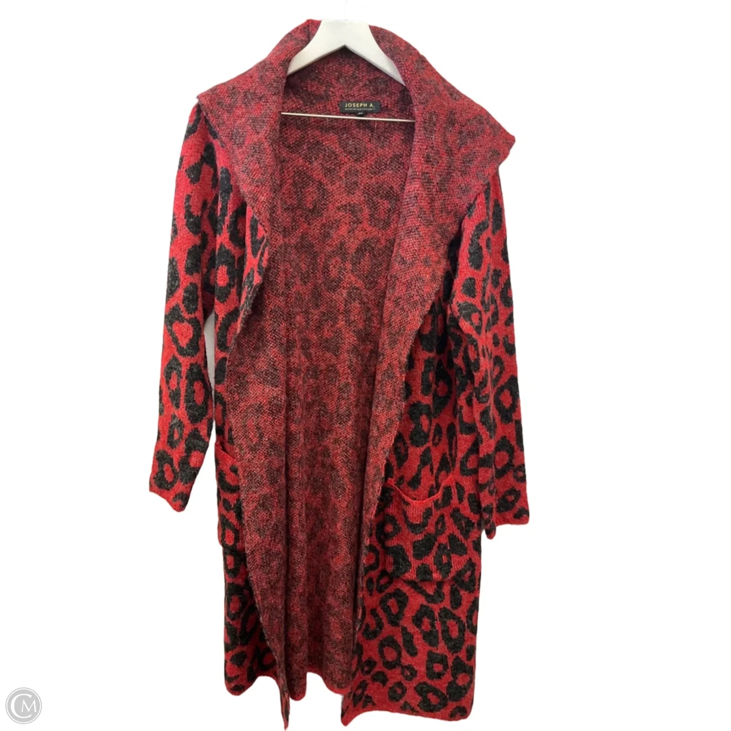 Sweater Cardigan By Joseph A. In Red, Size: M